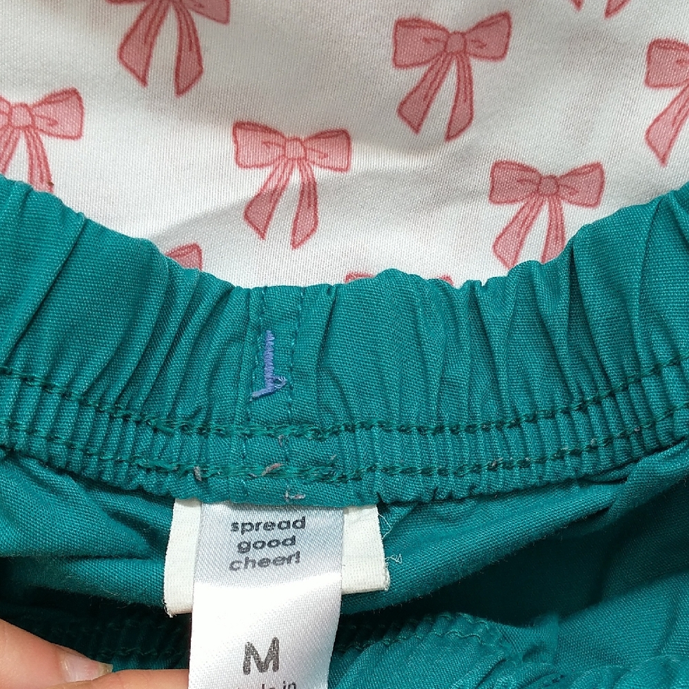 Teal Elastic Waistband Scrub Pants